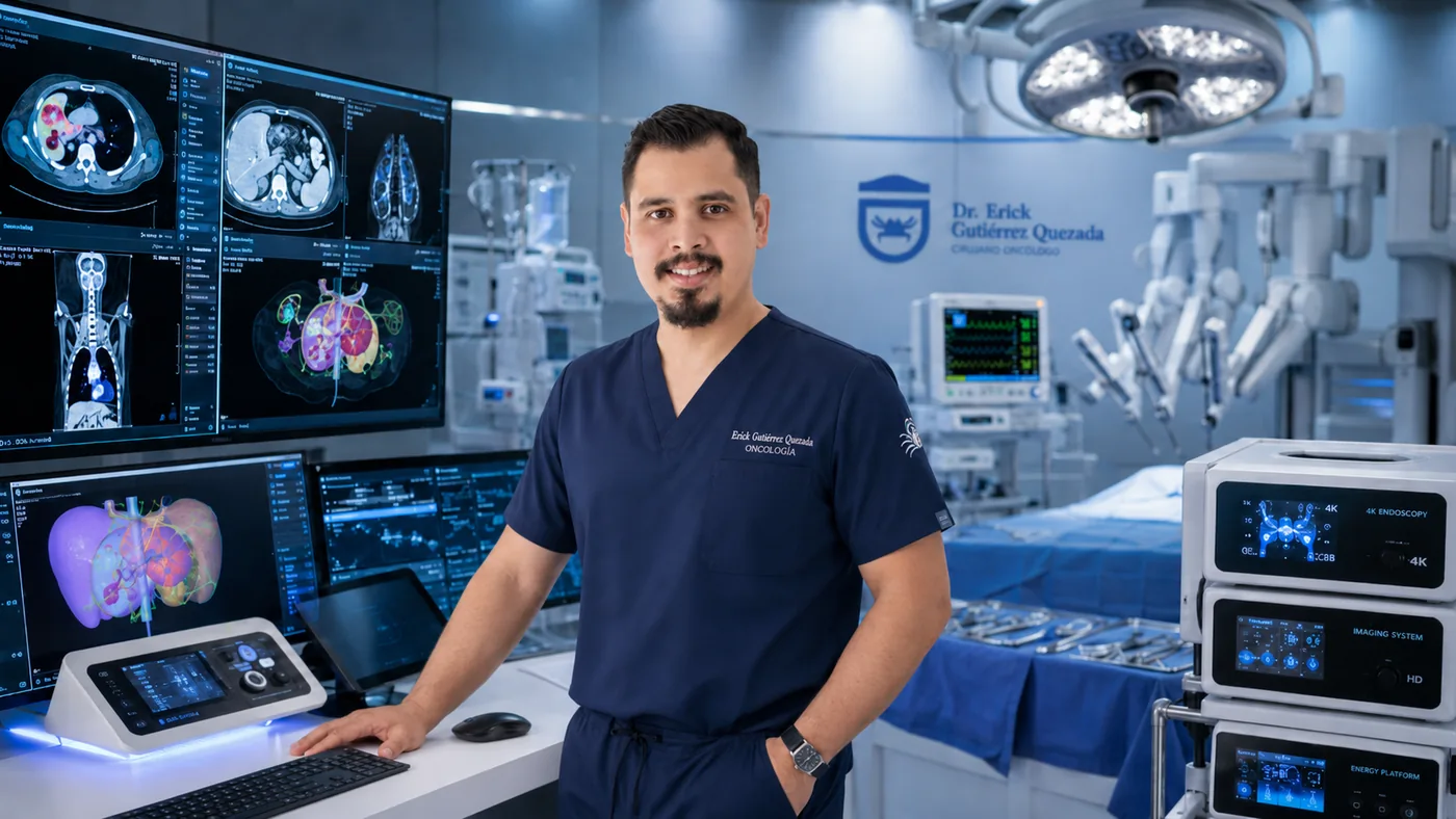 Dr. Erick Gutiérrez Quezada con uniforme quirúrgico